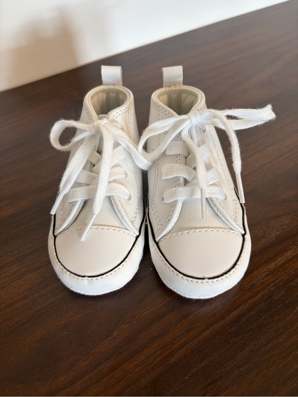 Baby White Converse All Star High-Top Lace-Up Sneakers